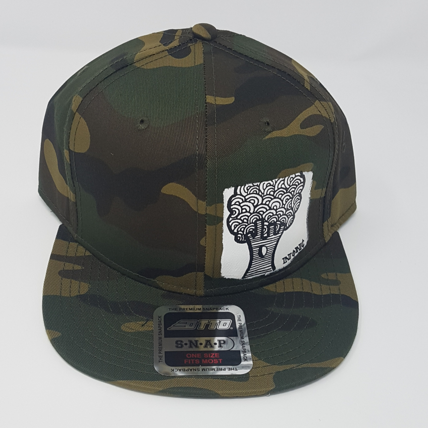 Camo snap back cap