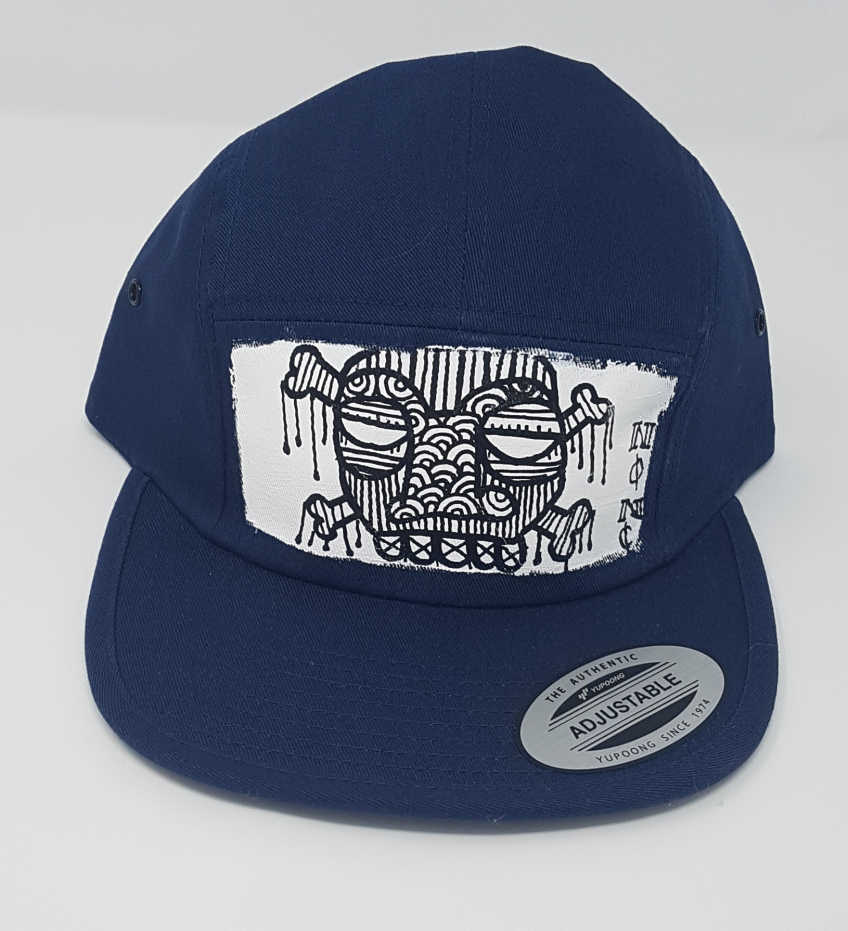 Blue 5 panel hat