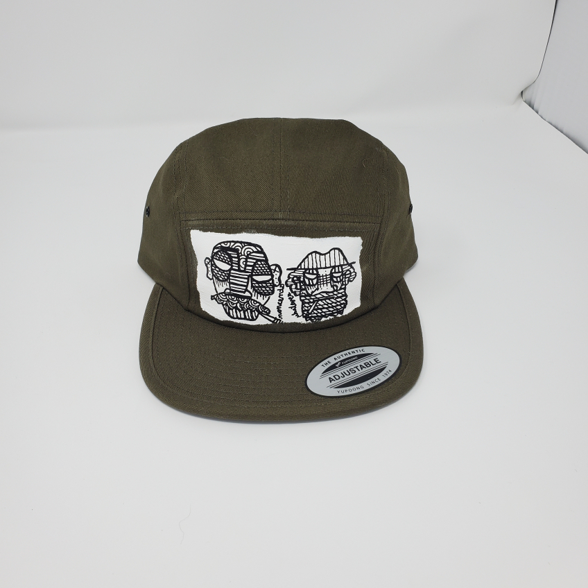 Olive 5 panel cap