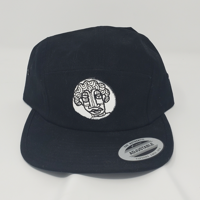 Black 5 panel hat