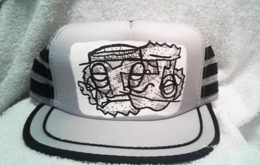 Stripped trucker hat