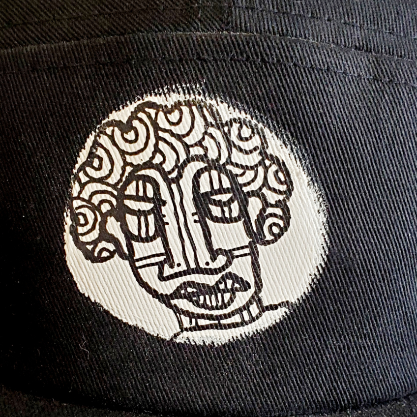 Black 5 panel Hat