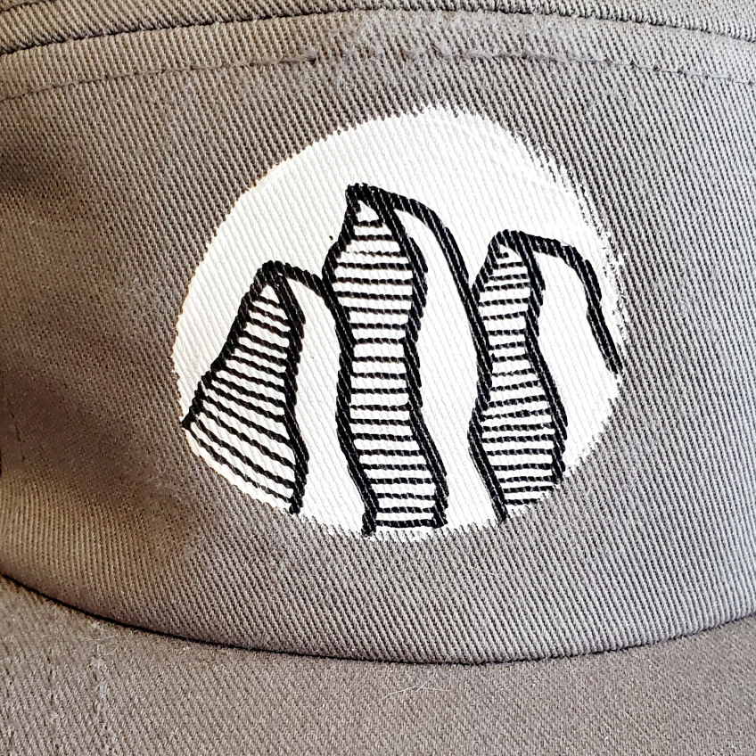 Grey 5 Panel Hat
