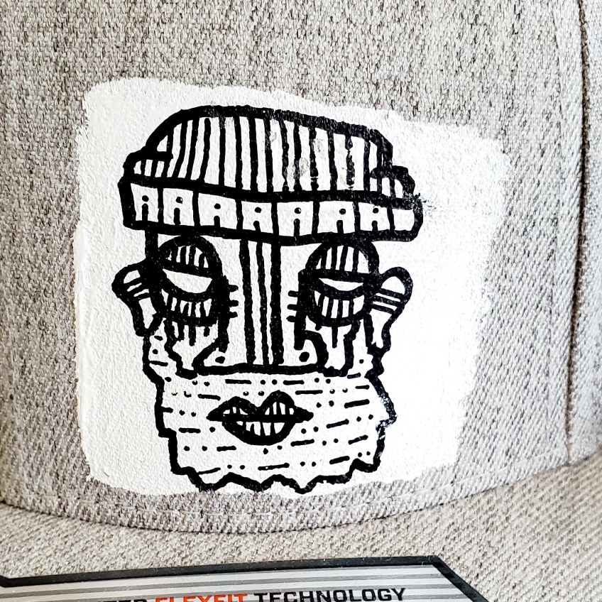 Grey Snap Back Cap