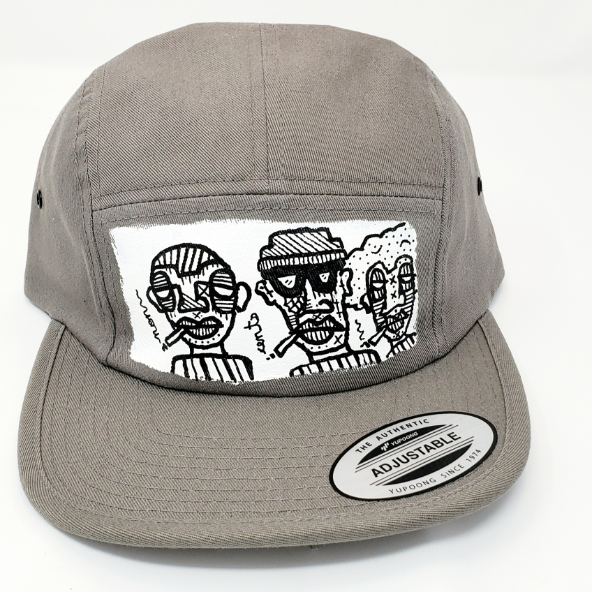 Grey 5 Panel Cap