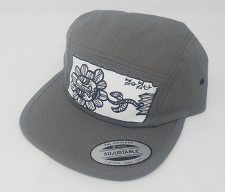 Grey 5 panel cap