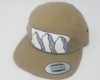 Beige snap back cap
