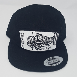 Black 5 panel cap
