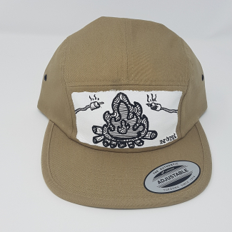 Beige snap back cap