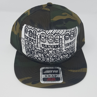 Camo snap back cap