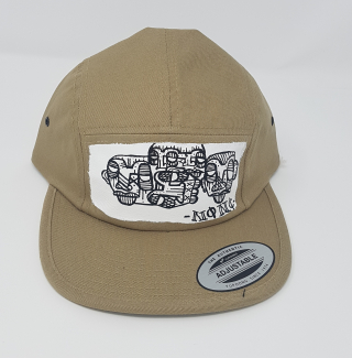 Beige snap back cap