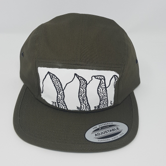 Olive 5 panel cap
