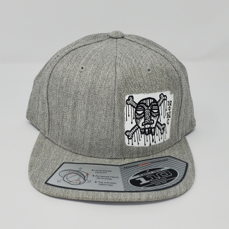 Grey snap back cap