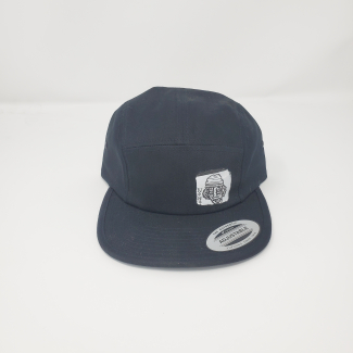 Black 5 panel cap