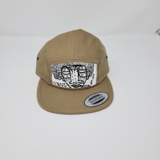 Beige snap back cap