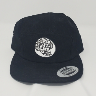 Black 5 panel hat