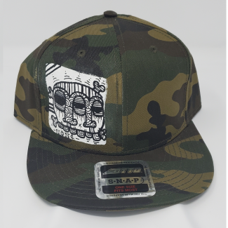 Camo snap back cap