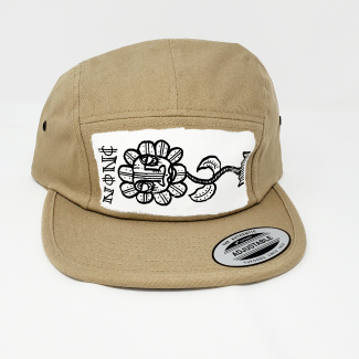 Beige 5 Panel Hat