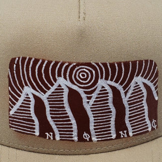 Beige Trucker Mesh Snap Back Cap