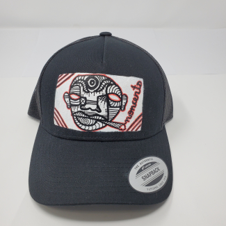 Black Trucker Snap Back Mesh Cap