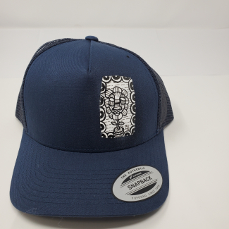 Navy Trucker Snap Back Mesh Cap