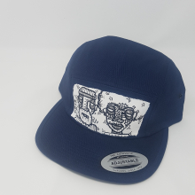 Blue 5 panel hat