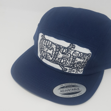 Blue 5 panel cap