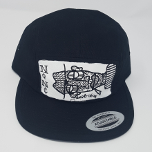 Black 5 panel cap