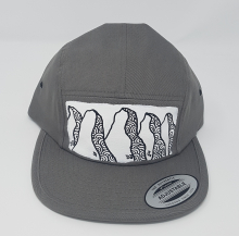 Grey 5 panel cap