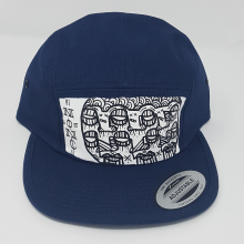 Blue 5 panel hat