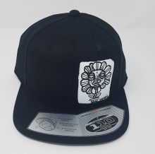 Black snap back cap