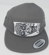 Grey 5 panel cap