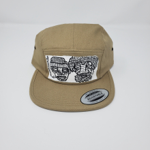 Beige snap back cap