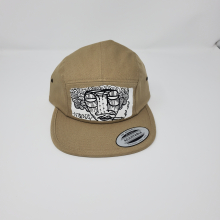 Beige snap back cap