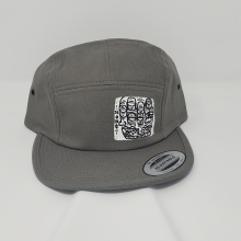 Grey 5 panel cap