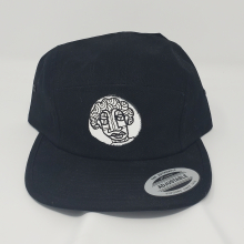 Black 5 panel hat