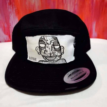 Black 5 panel cap