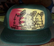 Green trucker hat