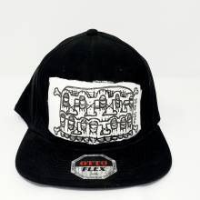 Black flex fit cap.