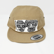 Beige 5 Panel Hat