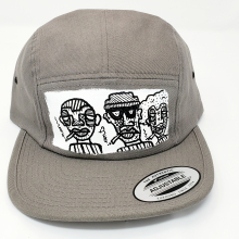 Grey 5 Panel Cap