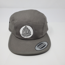 Grey five panel cap