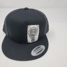 Black Mesh Snap Back Cap